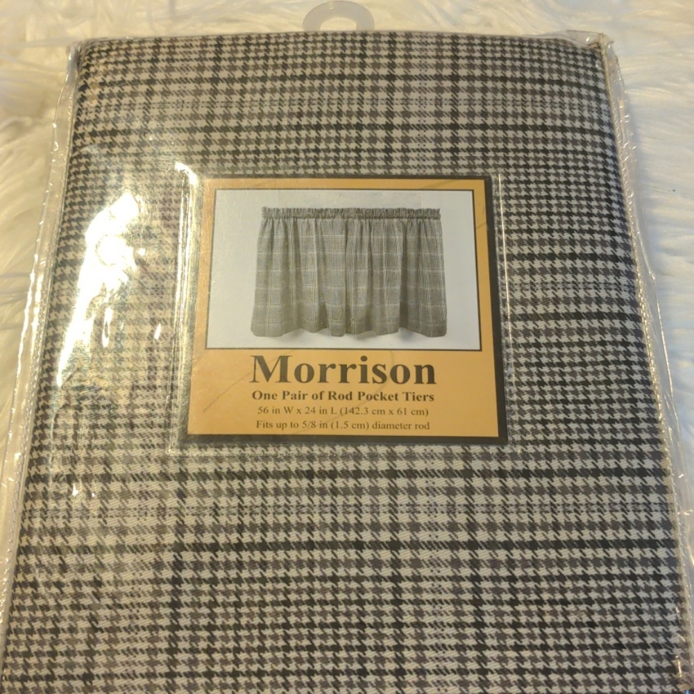 Morrison One pair of mid window rod pocket tiers
